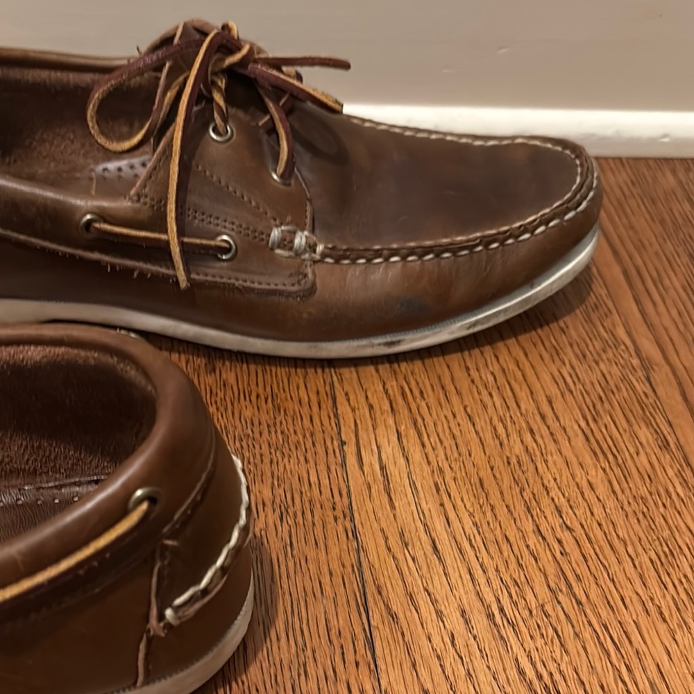 Allen Edmonds Maritime Men's Brown Leather Boat Shoes, size 12 D - Picture 11 of 15